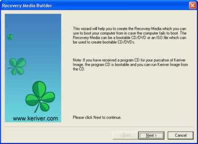 make a Recovery CD with Keriver Image